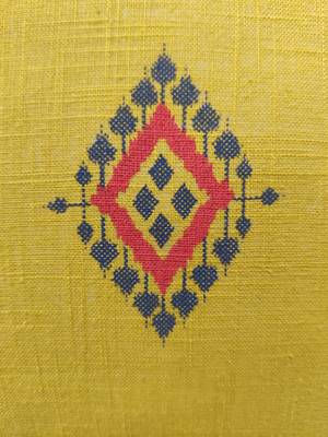 POSA Homes Yellow Printed Cotton Cushion Cover, Cushion Cover for Home Decor 3