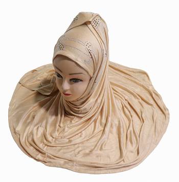 JSDC Women Casual Wear Women Stone Work Hosiery 4 Way Scarf Hijab Dupatta 2