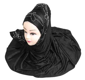 JSDC Daily Wear Diamond Stone Work Stretchable Women Scarf Hijab Dupatta 1
