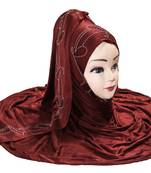 JSDC Women Diamond Stone Work Hosiery Scarf Hijab Stole