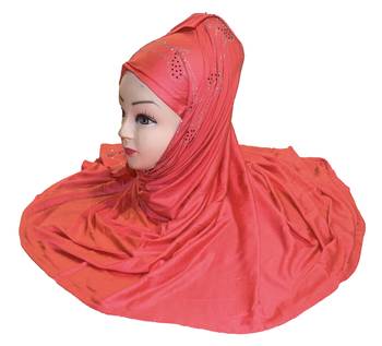 JSDC  Plain Diamond Stone Work Hosiery 4 Way Women Scarf Hijab 1