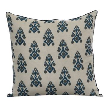 POSA Homes Grey Cotton Printed Cushion Cover, Home Decor Decorations for Sofa Couch Bed Chair 1