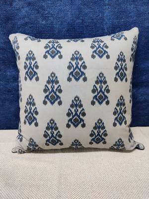 POSA Homes Grey Cotton Printed Cushion Cover, Home Decor Decorations for Sofa Couch Bed Chair 2