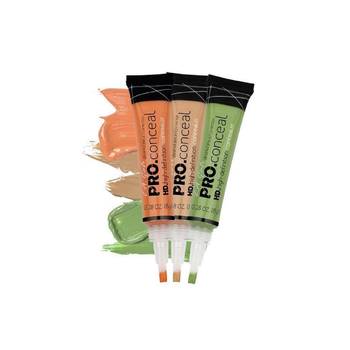 L.A Girl Pack of 3 HD Pro Conceal High Definition Concealer (Green, Yellow, Orange) 2