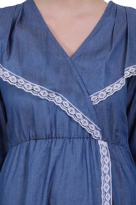 Kohinoor Denim Abaya- Blue 4