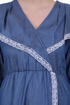 Kohinoor Denim Abaya- Blue