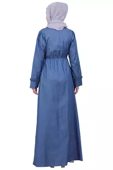 Kohinoor Denim Abaya- Blue