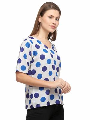 White printed crepe party-tops 3