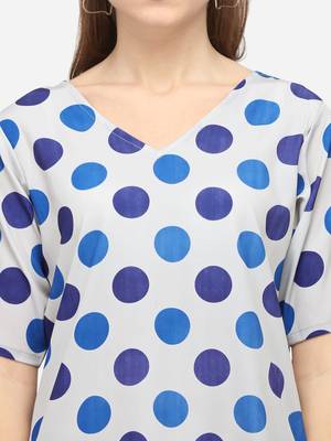 White printed crepe party-tops 5