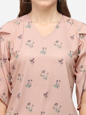 Cream printed crepe party-tops 5