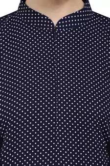 Indo classic Kaftan- Navy Blue