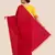 Khadi Handloom Zari Border Saree with Blouse Piece (Red)