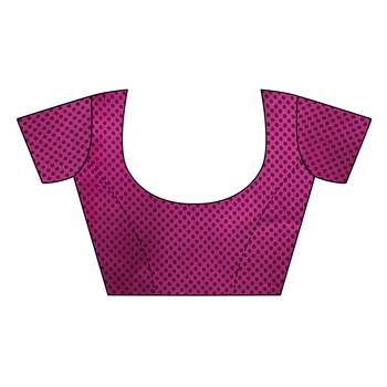 Purple printed art silk saree with blouse 4