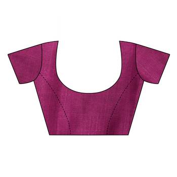 Purple printed khadi saree with blouse 4