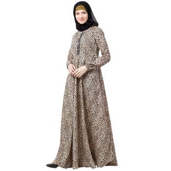 Animal printed casual abaya 3