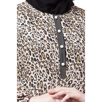 Animal printed casual abaya 4