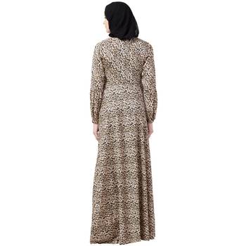 Animal printed casual abaya 5