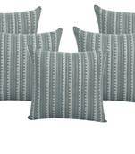 POSA Homes Grey Silver Cotton Cushion Cover, Cotton Solid Home Decorative Hand Made Square Pillow Case