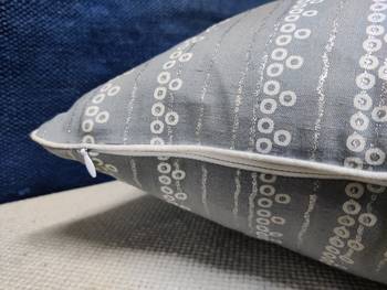 POSA Homes Grey Silver Cotton Cushion Cover, Cotton Solid Home Decorative Hand Made Square Pillow Case 4