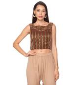 Maroon silk Readymade Saree Blouse