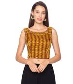 Mustard Yellow silk Readymade Saree Blouse