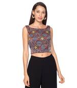 Maroon silk Readymade Saree Blouse