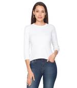 White lycra  Readymade Stretchable Saree Blouse