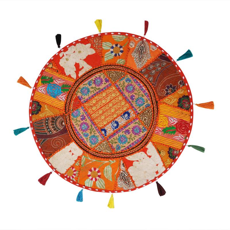 round shape pillow cover