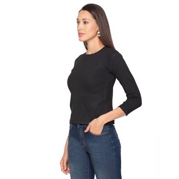 Black lycra  Readymade Stretchable Saree Blouse 3