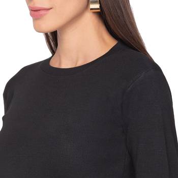 Black lycra  Readymade Stretchable Saree Blouse 4