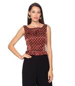 Maroon silk Readymade Saree Blouse