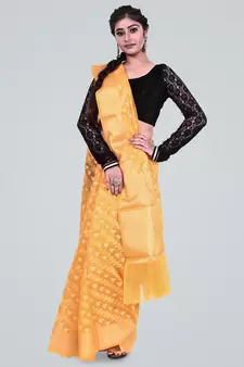 Cotton Silk Banarasi Zari Woven Saree