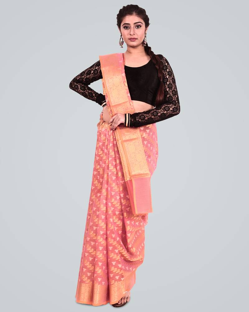 Cotton Silk Banarasi Zari Woven Saree