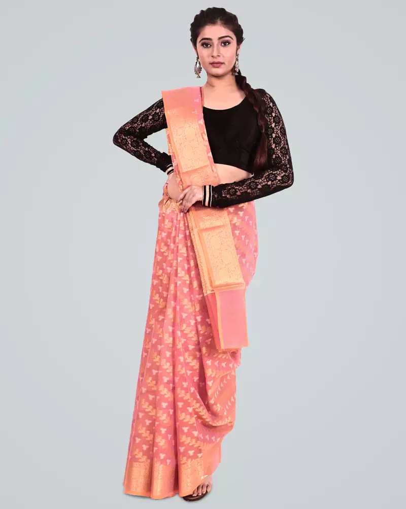 Cotton Silk Banarasi Zari Woven Saree