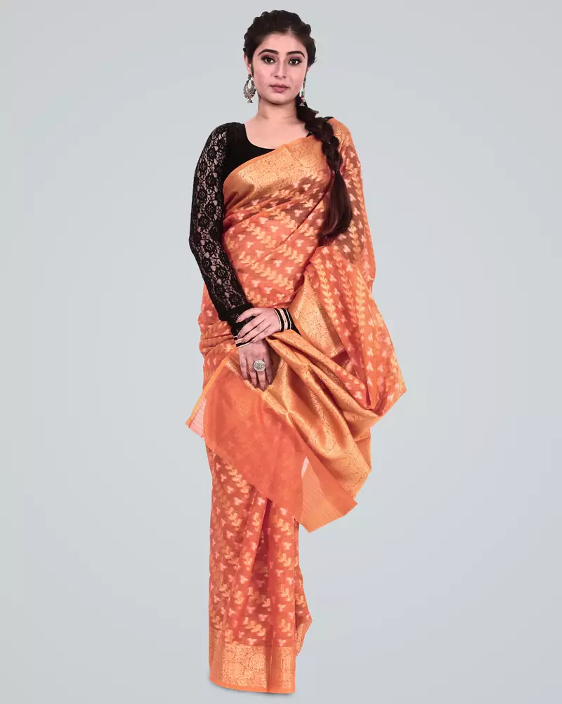 Cotton Silk Banarasi Zari Woven Saree