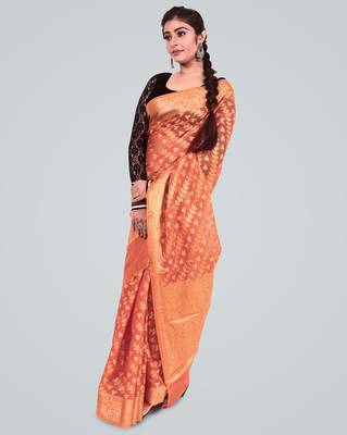 Cotton Silk Banarasi Zari Woven Saree 2