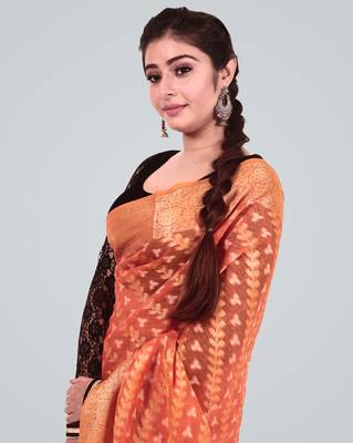 Cotton Silk Banarasi Zari Woven Saree 3