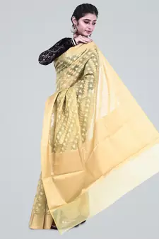 Cotton Silk Banarasi Zari Woven Saree
