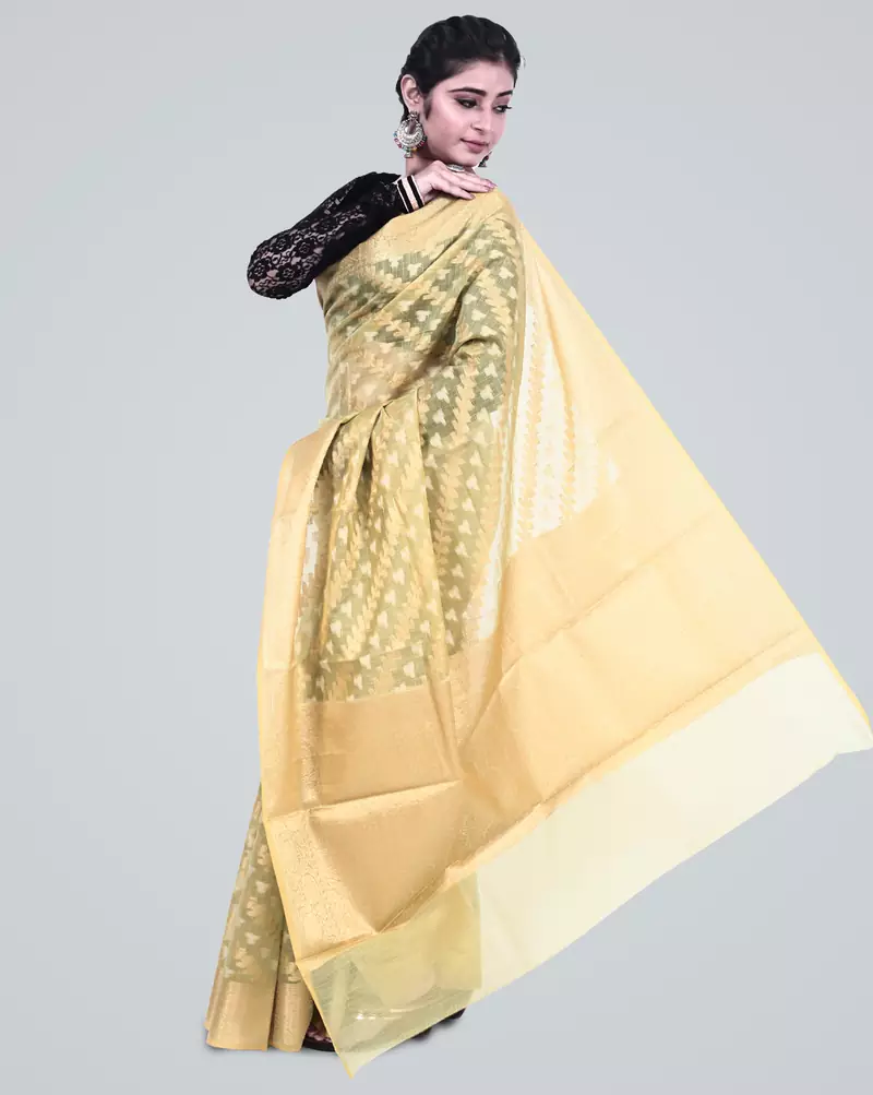 Cotton Silk Banarasi Zari Woven Saree