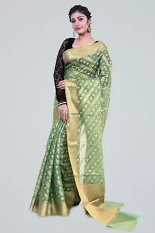 Cotton Silk Banarasi Zari Woven Saree