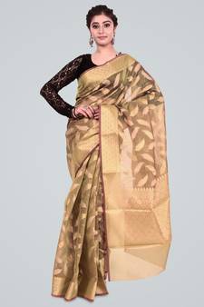 Cotton Silk Banarasi Zari Woven Saree