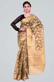 Cotton Silk Banarasi Zari Woven Saree