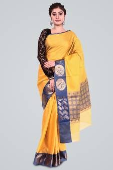 Organza Blend Banarasi Tanchui Satan Border Saree