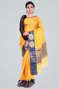 Organza Blend Banarasi Tanchui Satan Border Saree