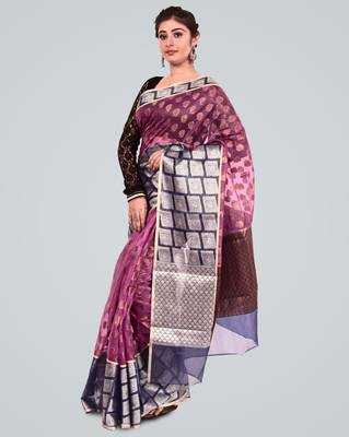 Organza Silk Banarasi Zari Woven Saree 2