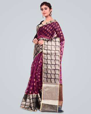 Organza Silk Banarasi Zari Woven Saree 2