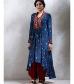 V-Neck Full Sleeves Printed Kurta