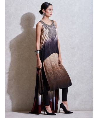 Round Neck Cape With Inner And Churidar 4