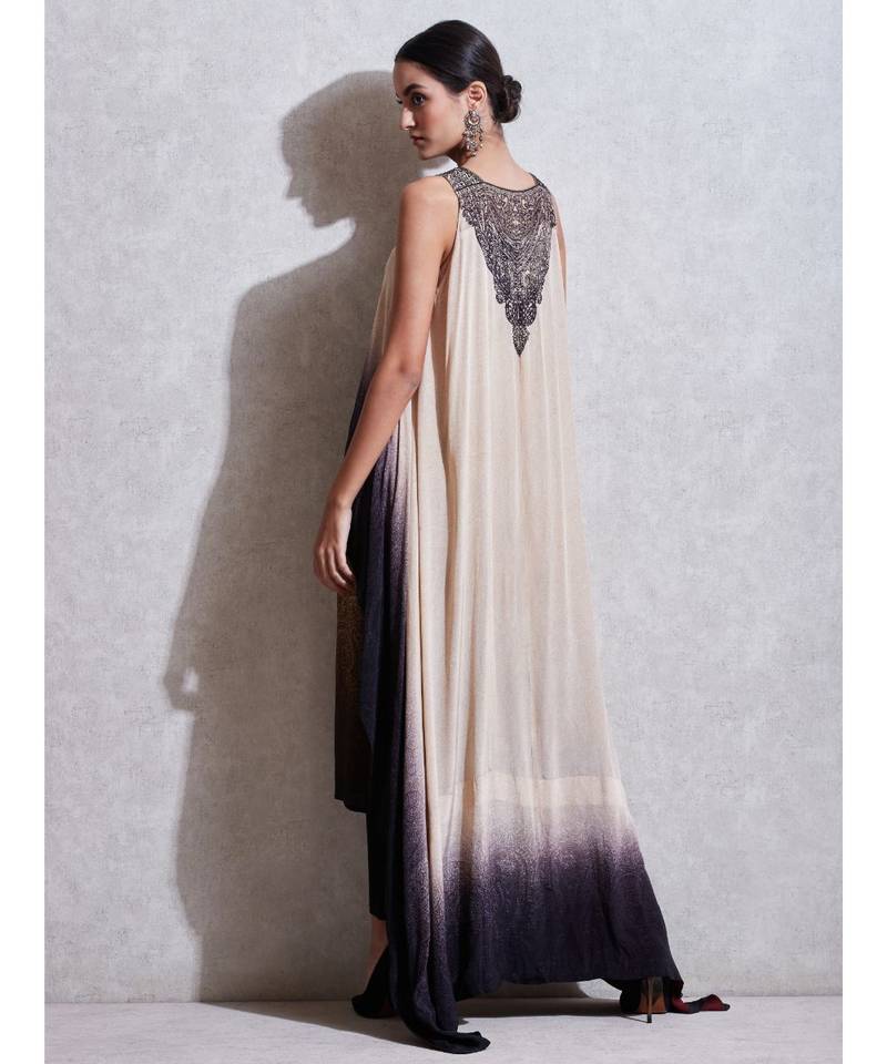 Round Neck Cape With Inner And Churidar