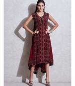 V Neck Sleeveless Printed Kurti
